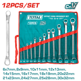Set chiavi poligonali doppie curve in busta, 12 pezzi